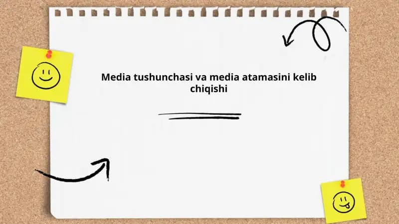 Media tushunchasi va media atamasini kelib chiqishi