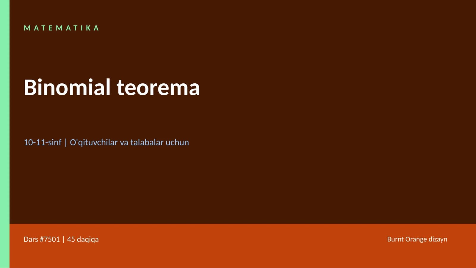 Binomial teorema