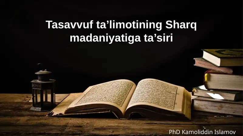 Tasavvuftaʼlimotining Sharq madaniyati gaʼsiri