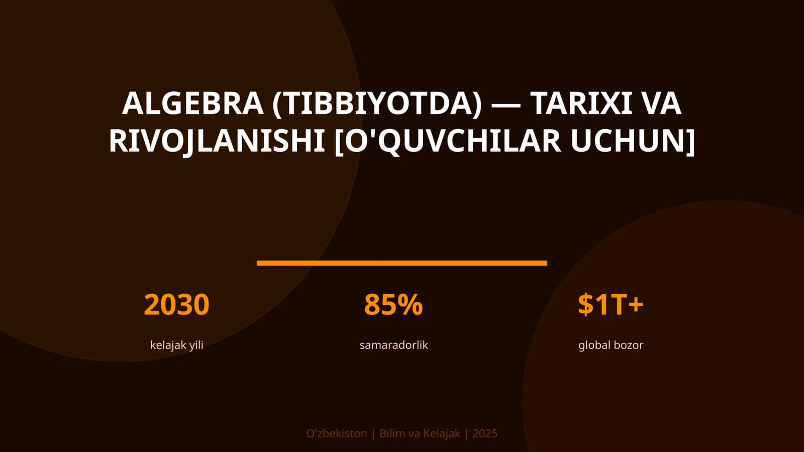 Algebra (Tibbiyotda) - Tarixi va rivojlanishi [O'quvchilar uchun]