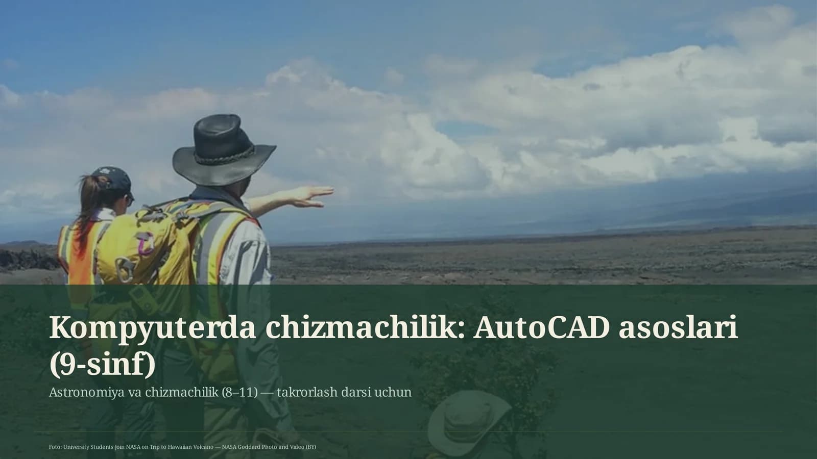 Kompyuterda chizmachilik: AutoCAD asoslari (9-sinf)