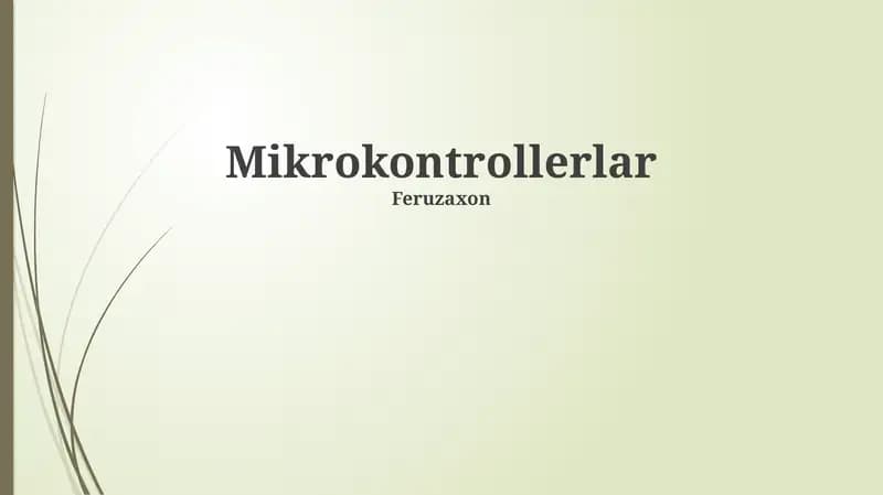 Mikrokontrollerlar