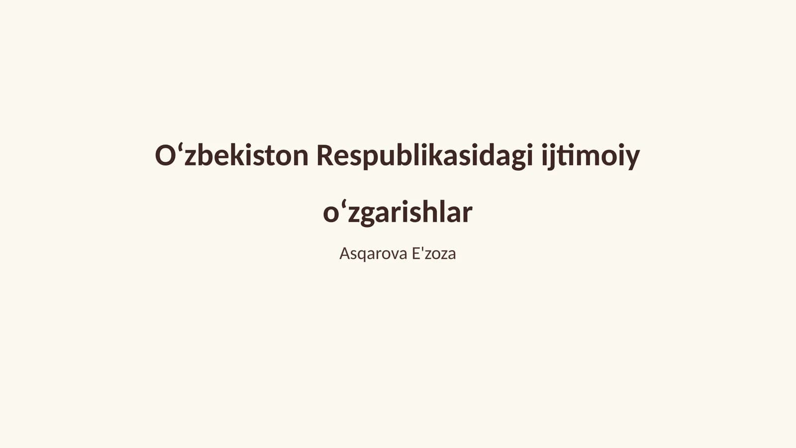 Asqarova E'zoza