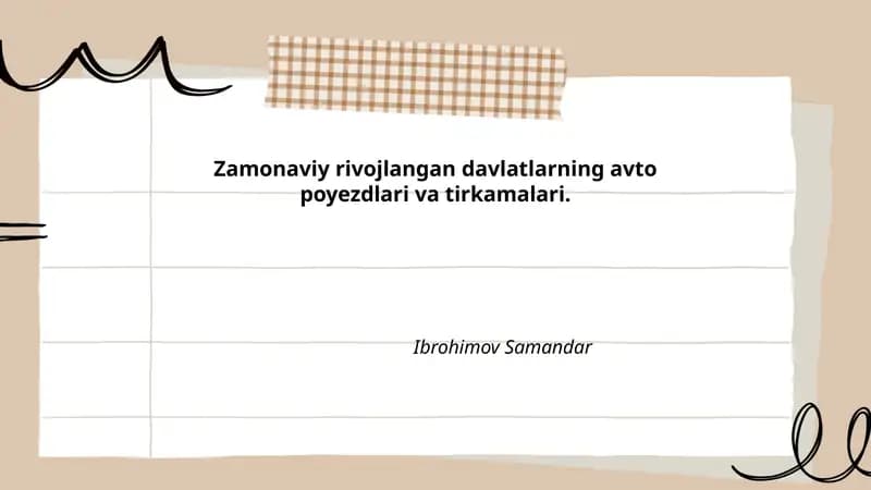 Zamonaviy rivojlangan davlatlarning avto poyezdlari va tirkamalari