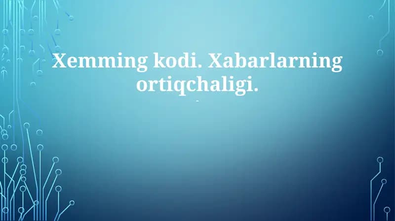 Xabarlarning ortiqchaligi
