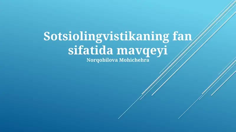Социолингвистик тадқиқотларда 1970-йиллардан бошлаб кенг қўлланиладиган анкеталар ва интервьюлар орқали маълумот йиғиш усуллари