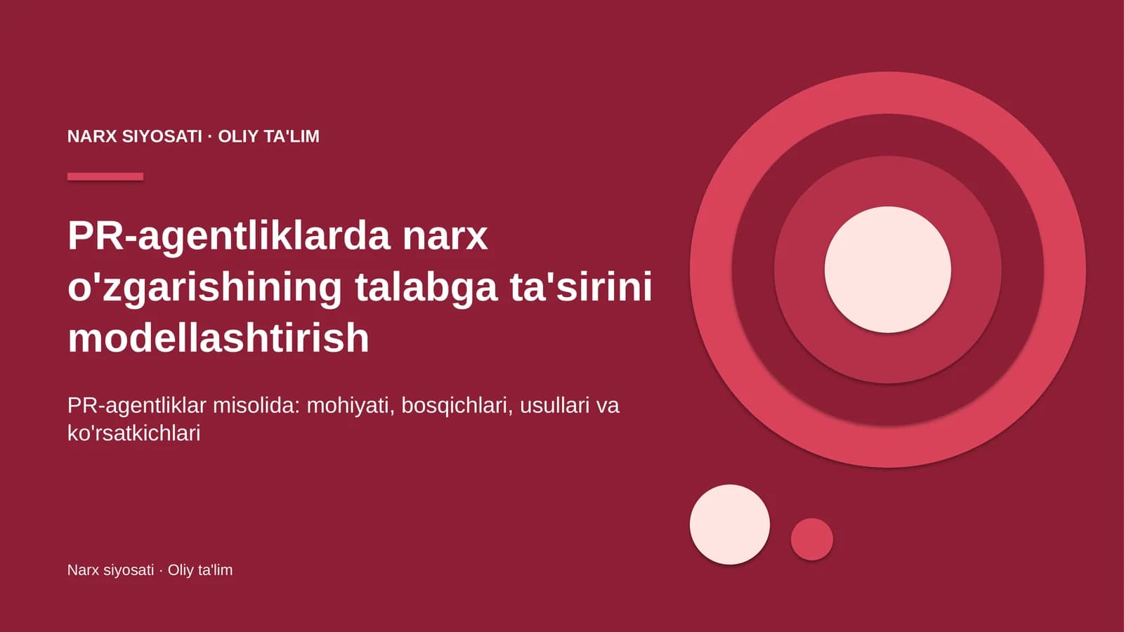 pr agentliklarda narx o'zgarishining talabga ta'sirini modellashtirish 4610