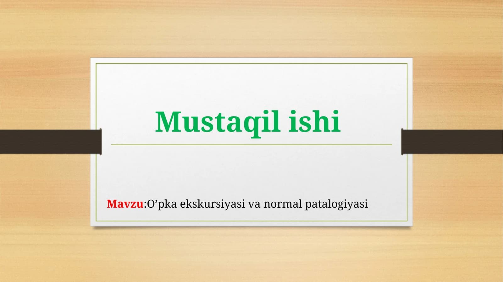 O’pkayoki ko'krak qafasi ekskursiyasi