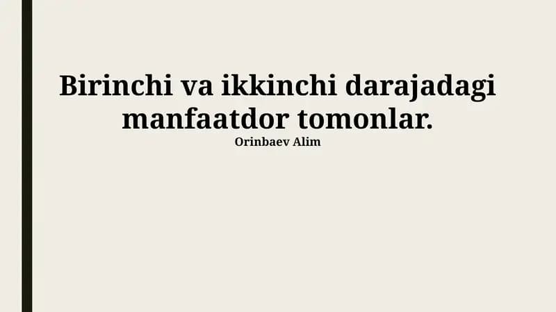 Manfaatdor tomonlar