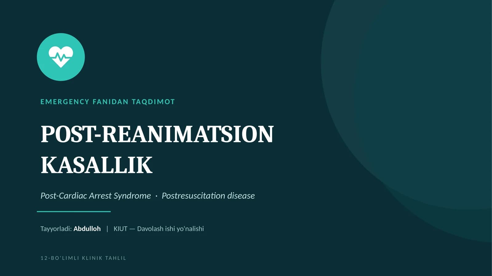 POST-REANIMATSION KASALLIK