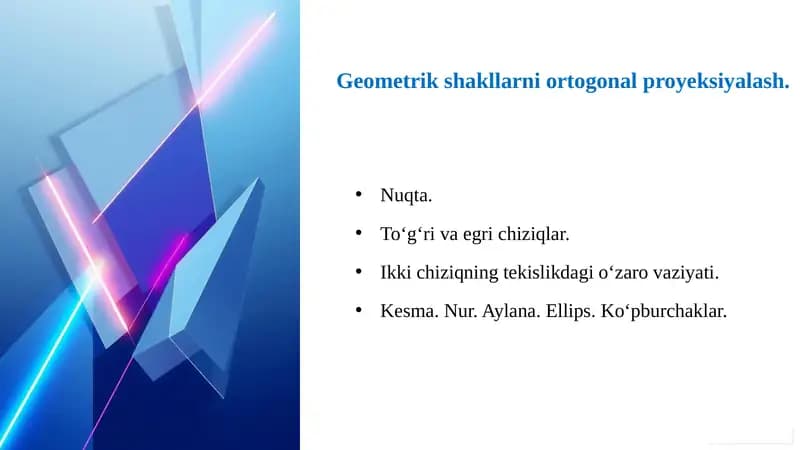 Ortogonal proyeksiyalash