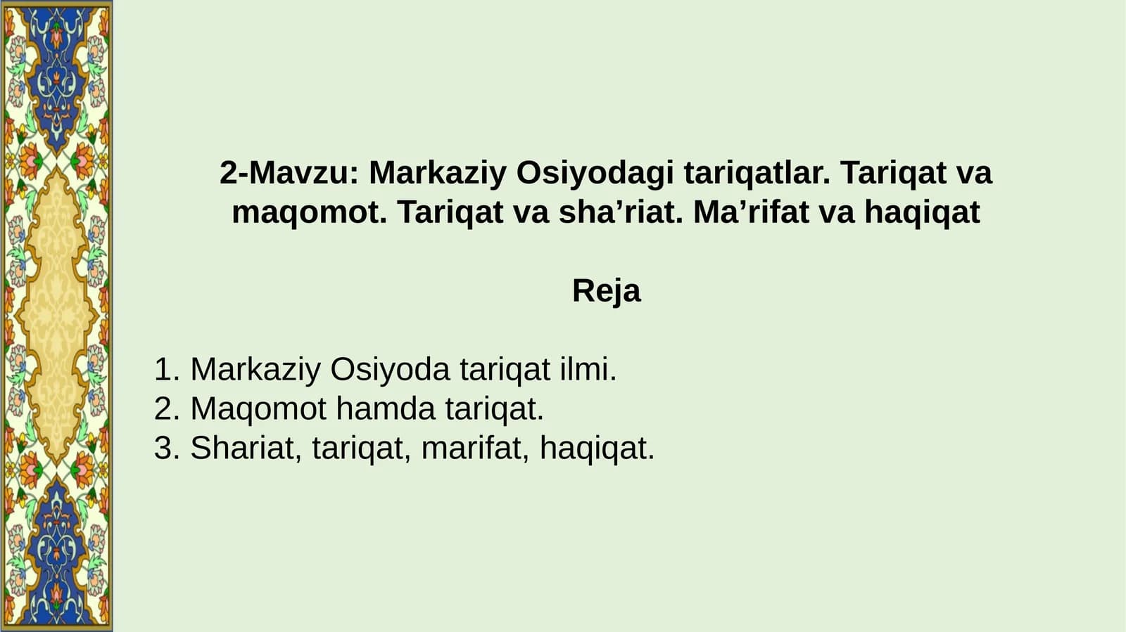 Markaziy Osiyoda Gitariqatlar