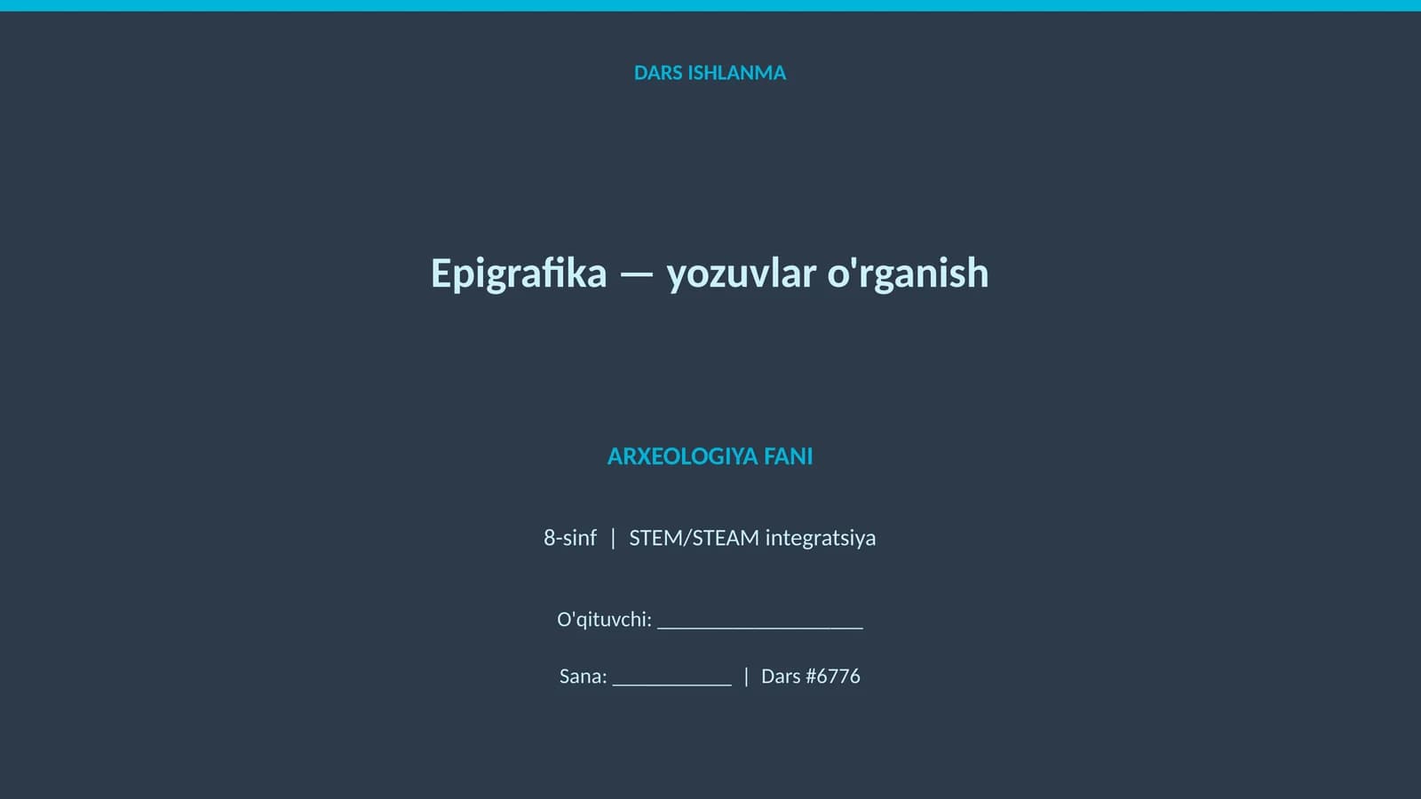Epigrafika — yozuvlar o'rganish