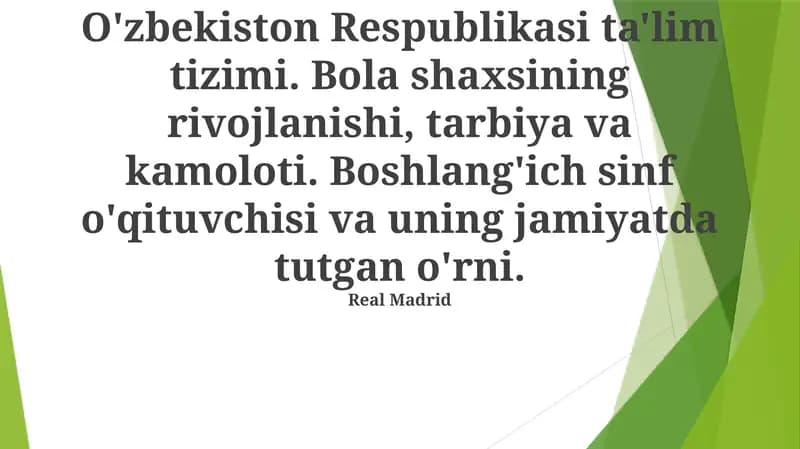 O'zbekiston ta'lim tizimi
