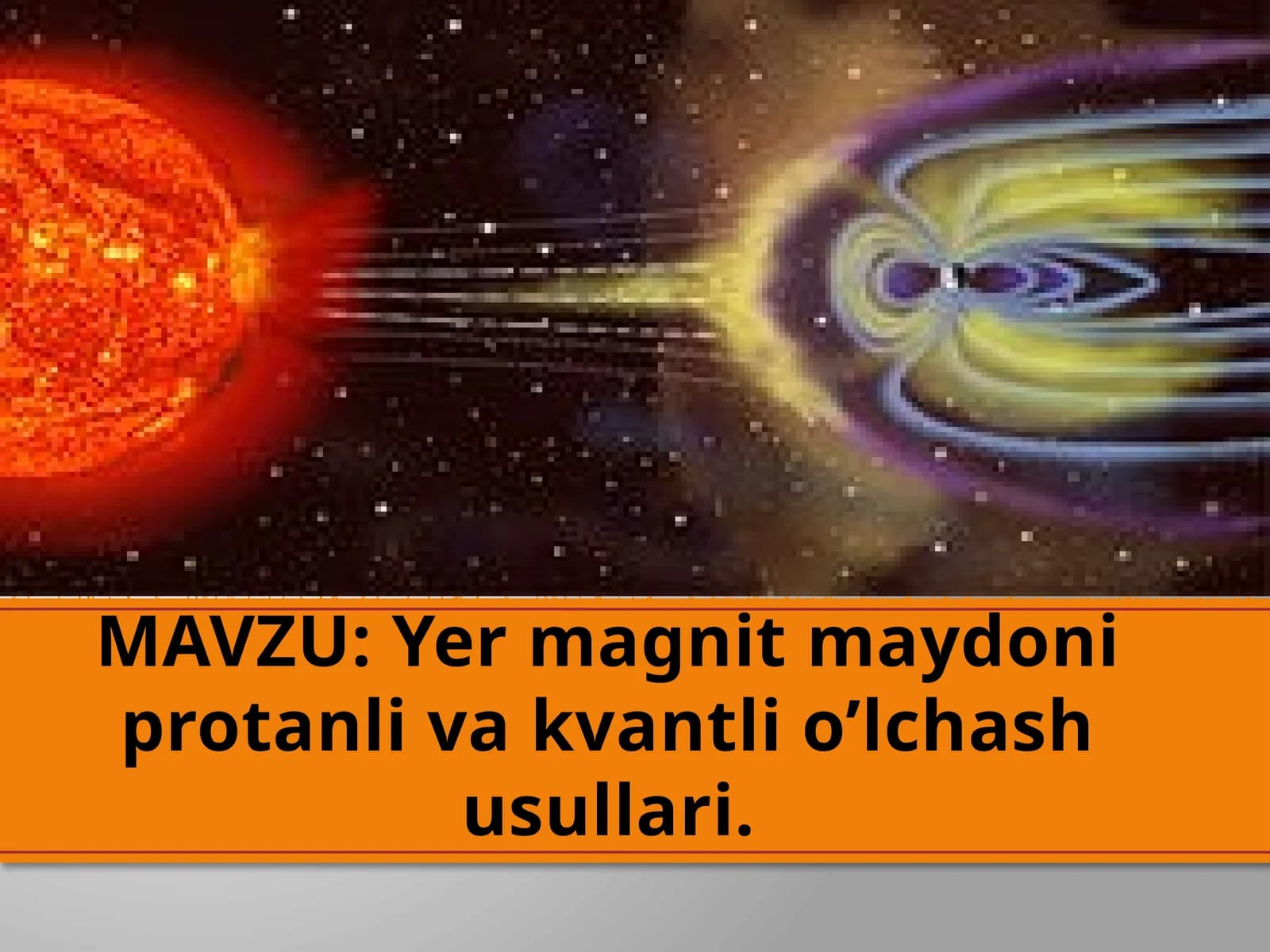 Yermagnitmaydoni protanli vakantli o'lchash usullari