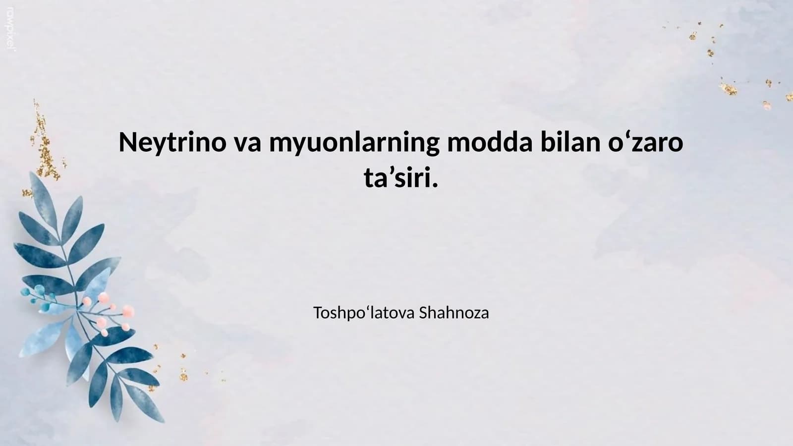 Neytrino va Myuonlarning Fizik Tabiatini Tushunishning Dolzarbligi