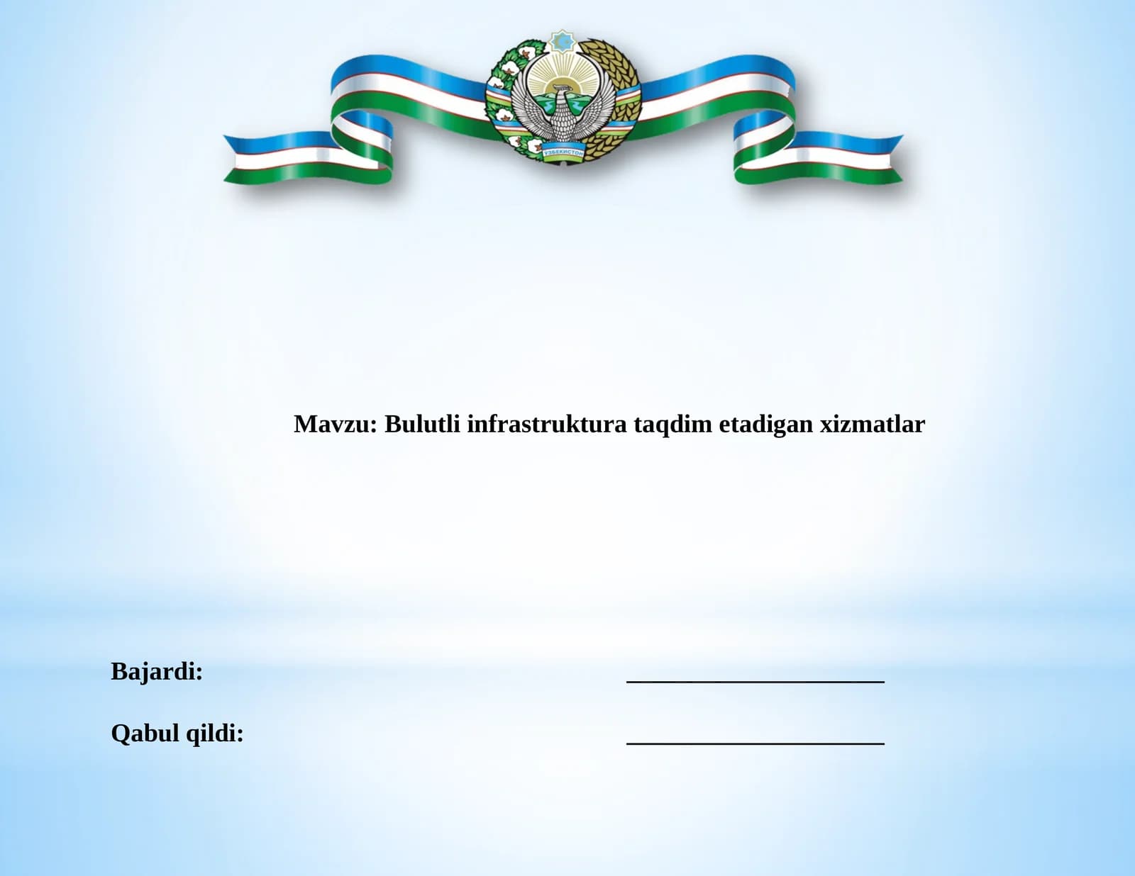 Bulutli infrastruktura taqdim etadigan xizmatlar