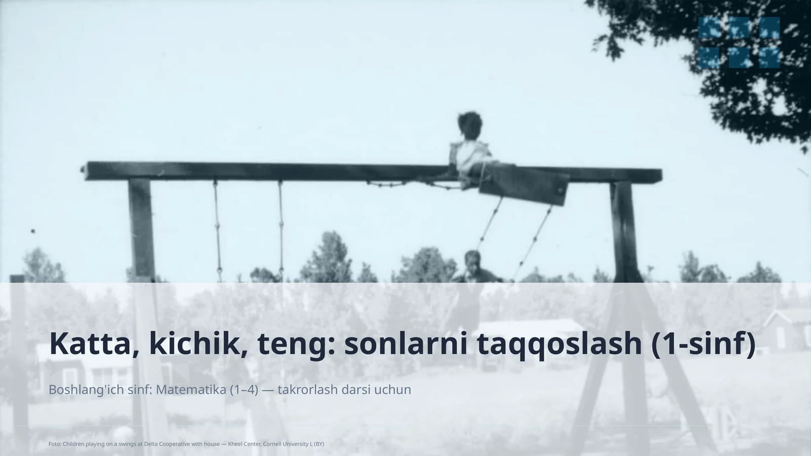 Katta, kichik, teng: sonlarni taqqoslash (1-sinf)