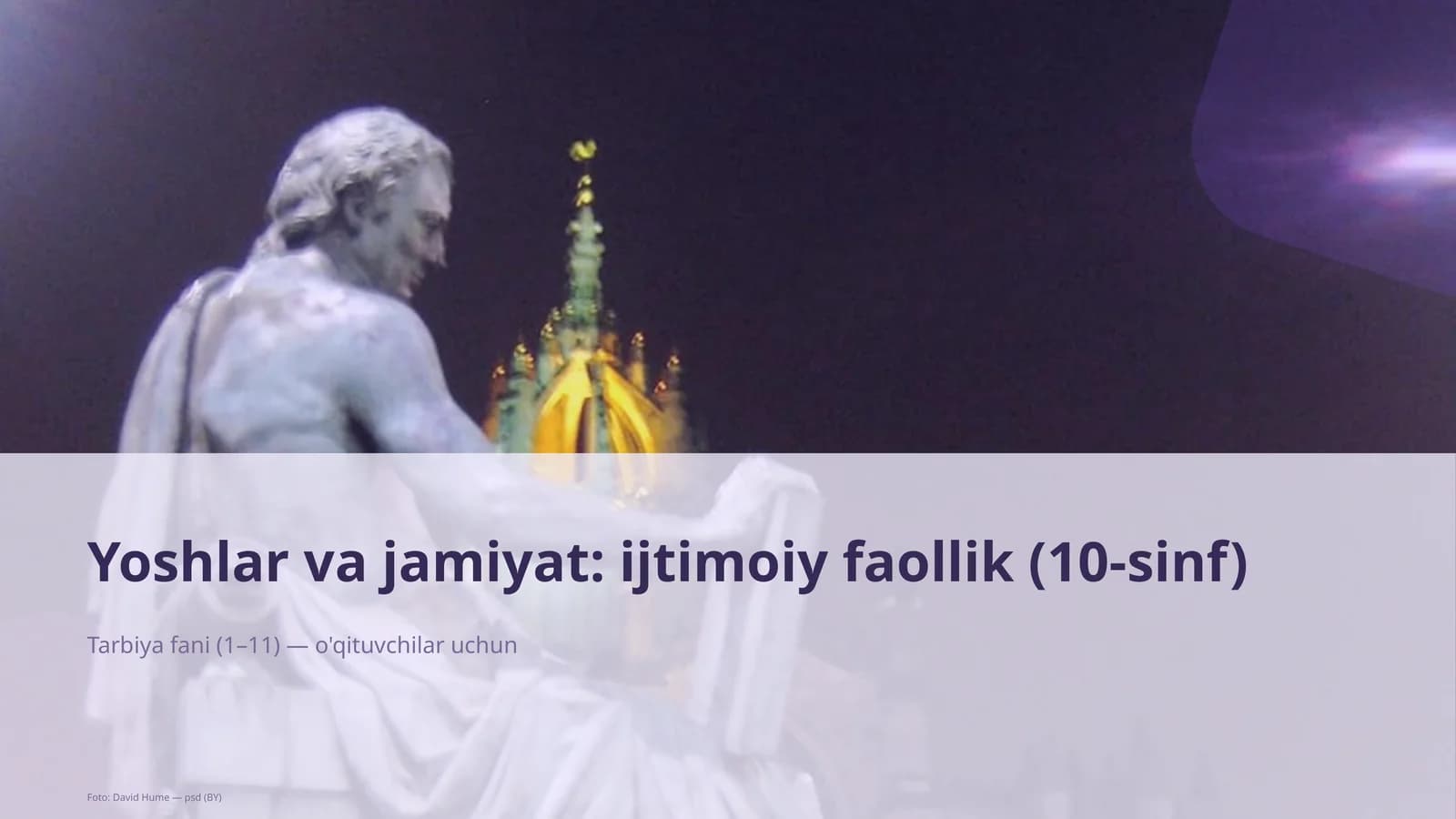 Yoshlar va jamiyat: ijtimoiy faollik (10-sinf)