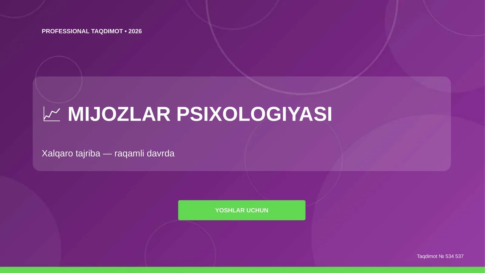 MIJOZLAR PSIXOLOGIYASI