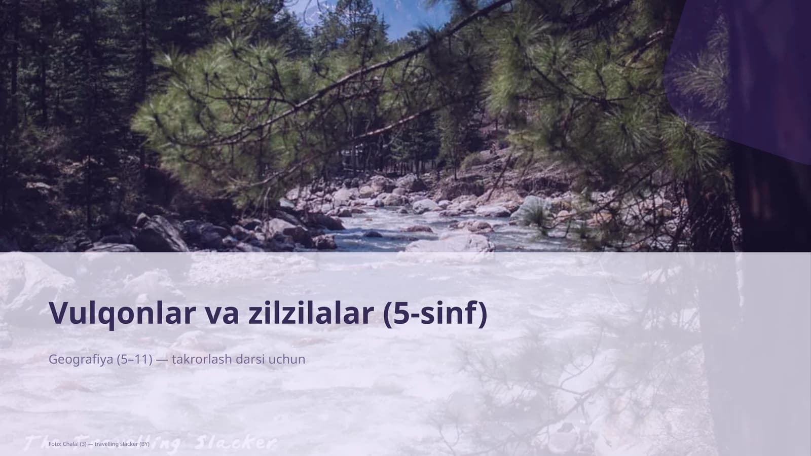 Vulqonlar va zilzilalar (5-sinf)