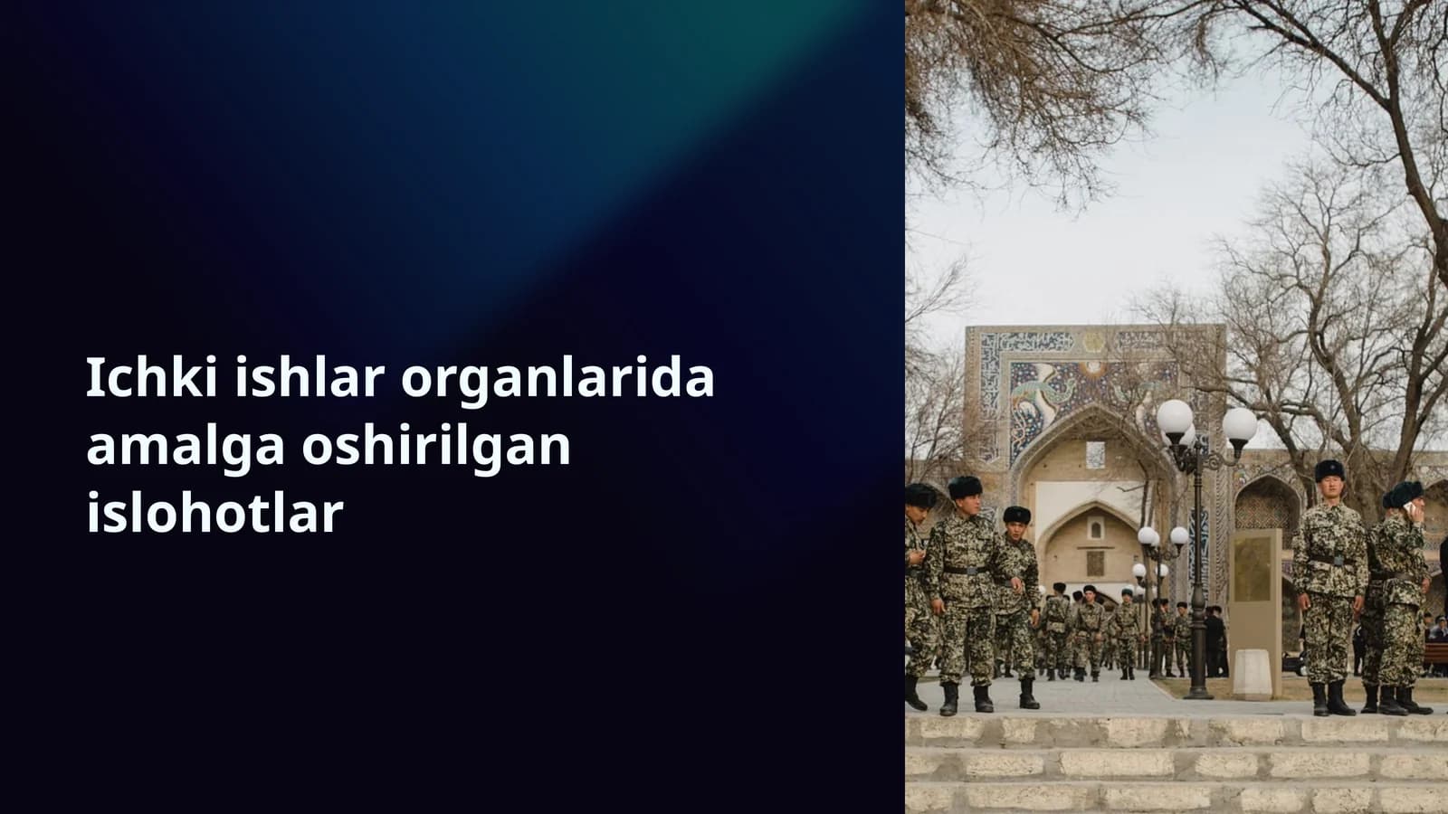Islohotlarning boshlanishi va huquqiy asoslari
