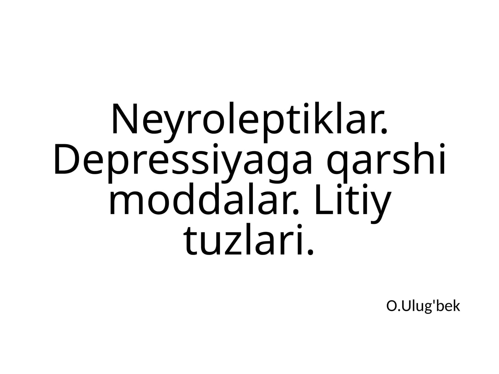 Neyroleptiklar