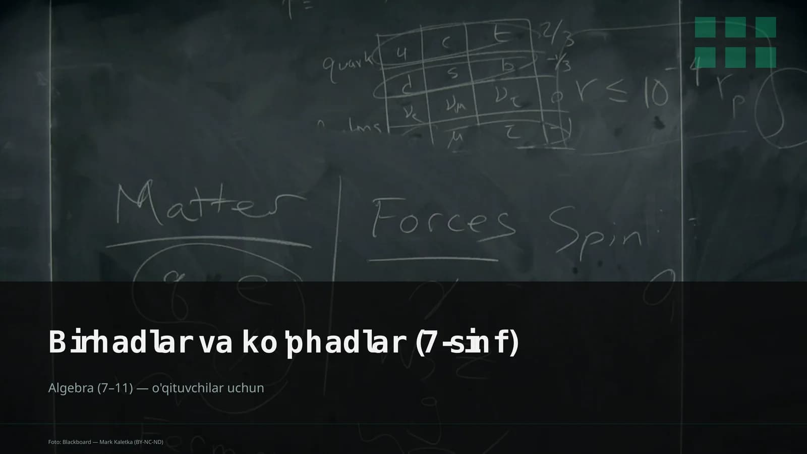 Birhadlar va ko'phadlar (7-sinf)