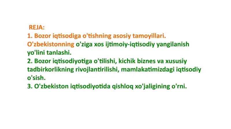 O'zbekistonda qishloq xo'jaligi