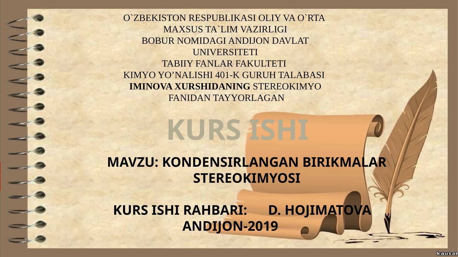 KONDENSIRLANGAN BIRIKMALAR STEREOKIMYOSI