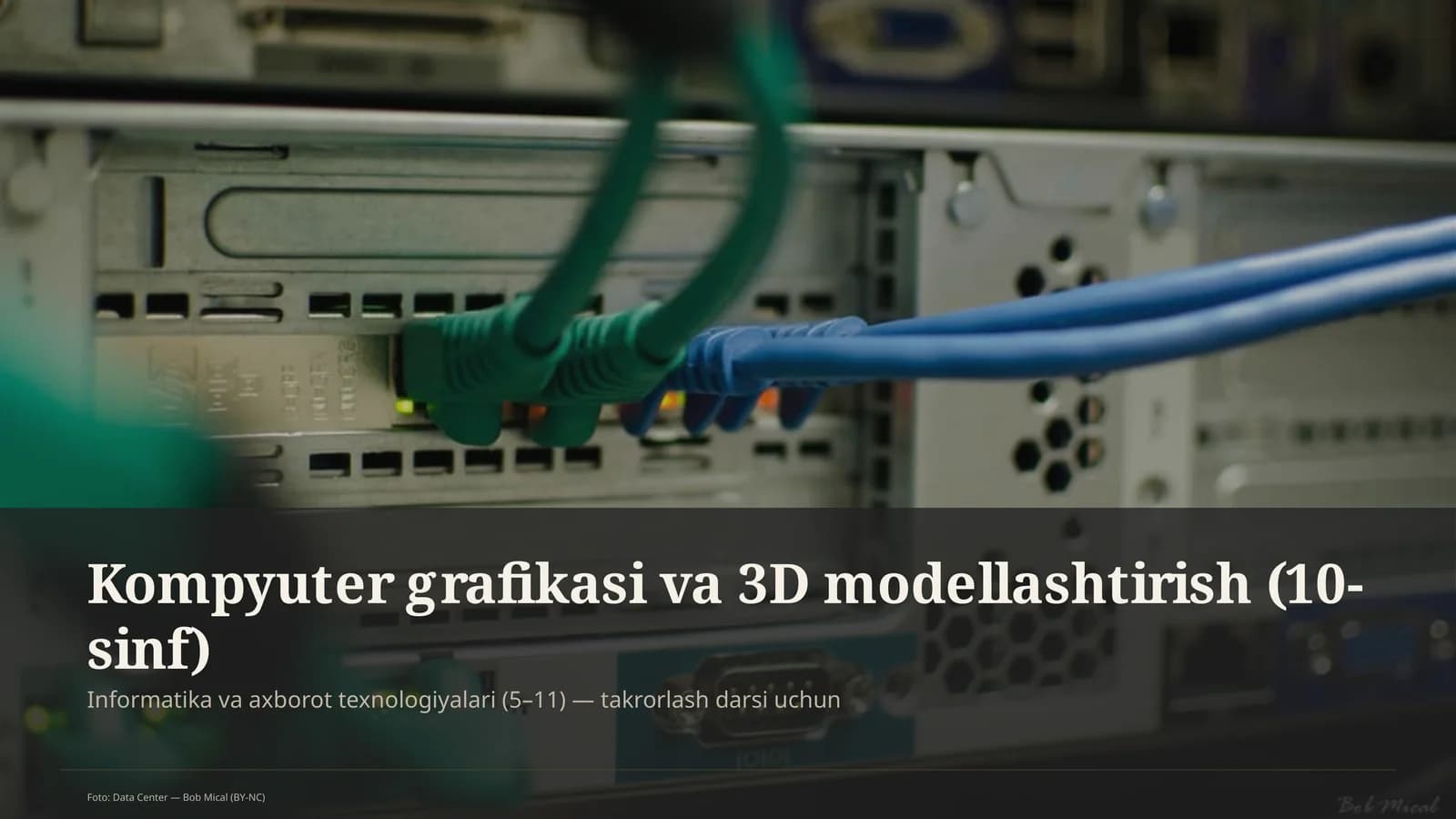 Kompyuter grafikasi va 3D modellashtirish (10-sinf)