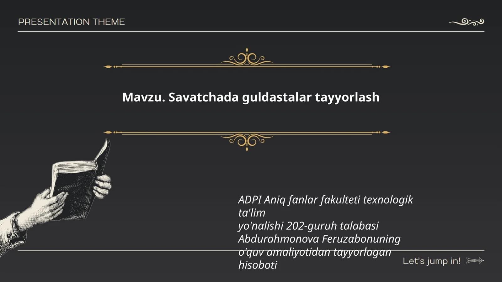 Savatchada guldastalar tayyorlash
