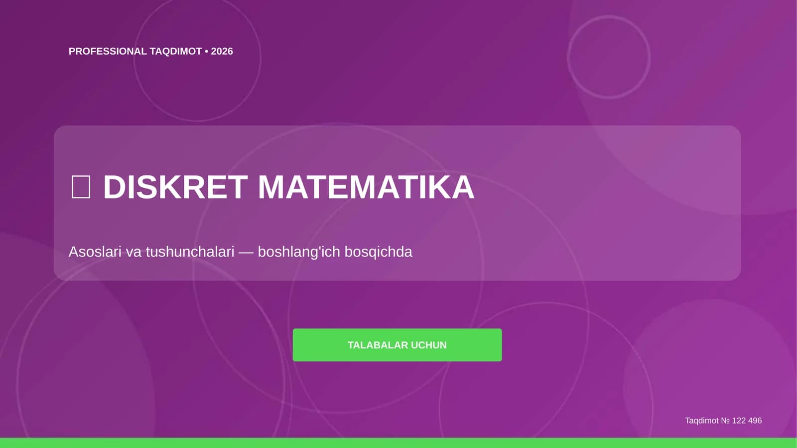 DISKRET MATEMATIKA