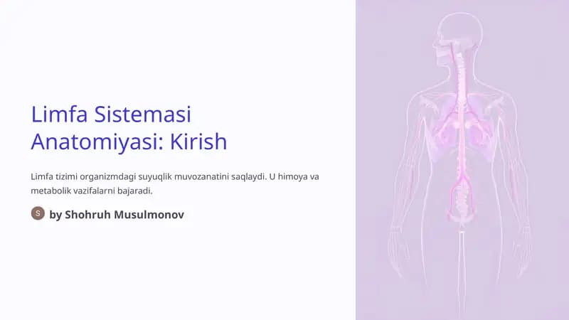 Limfa Sistemasi Anatomiyasi