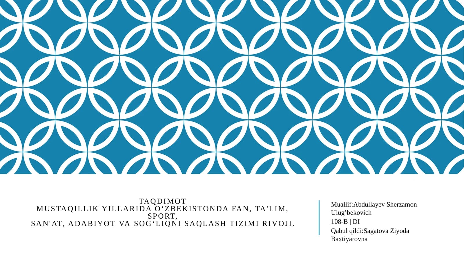 Mustaqillik yillarida O‘zbekistonda fan, ta'lim, sport, san'at, adabiyot va sog‘liqni saqlash tizimi rivoji.
