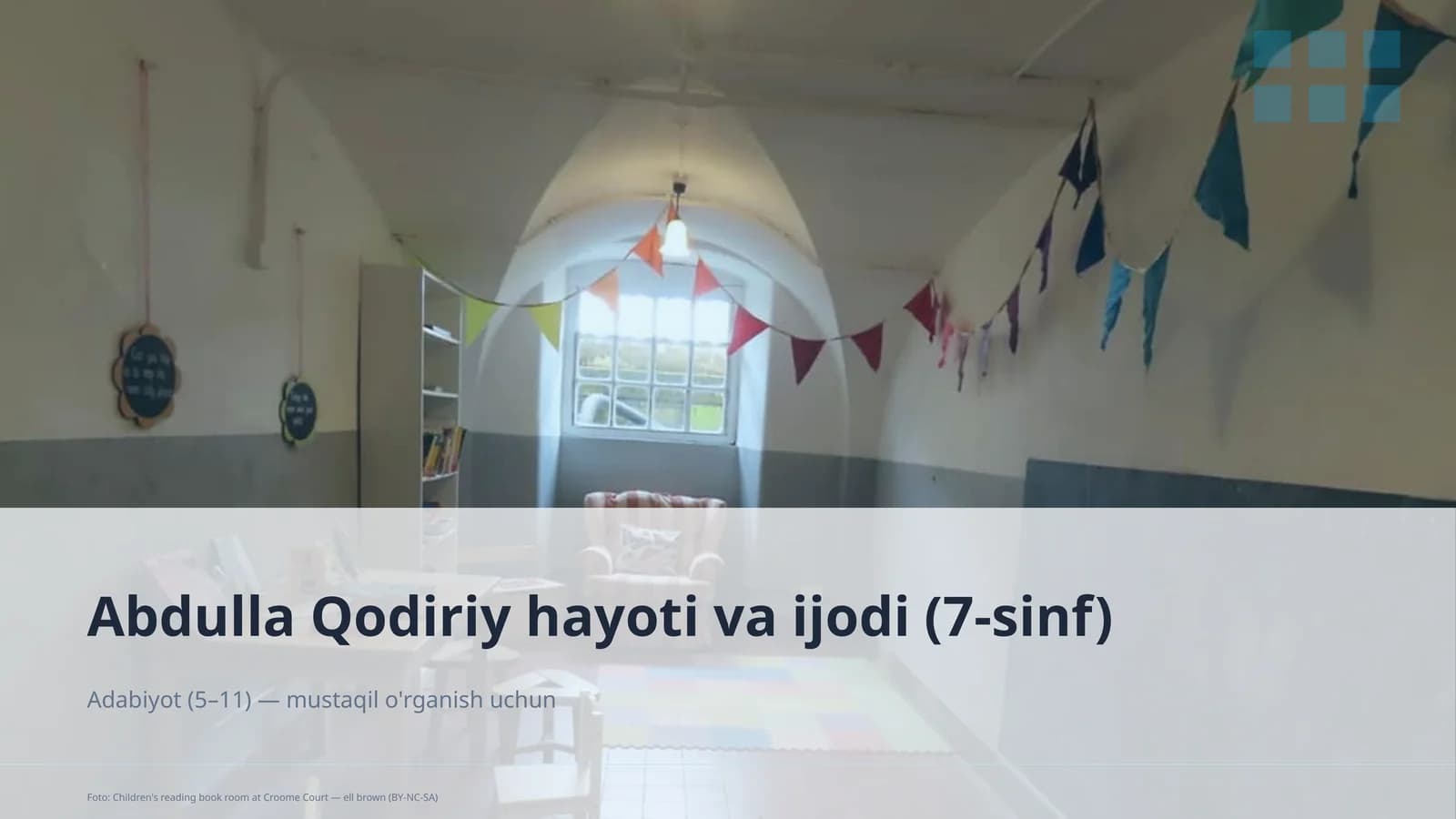 Abdulla Qodiriy hayoti va ijodi (7-sinf)
