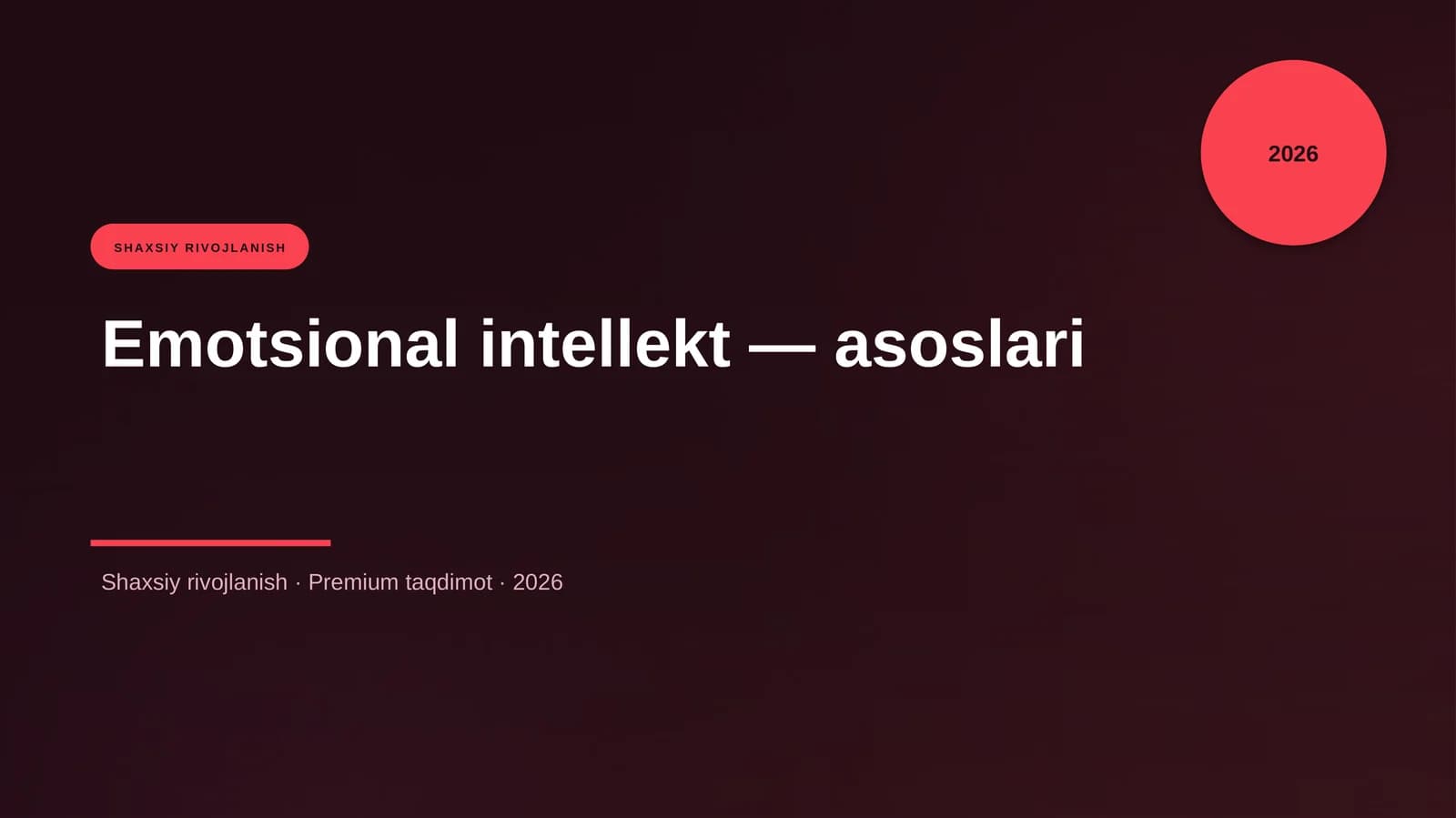 Emotsional intellekt — asoslari