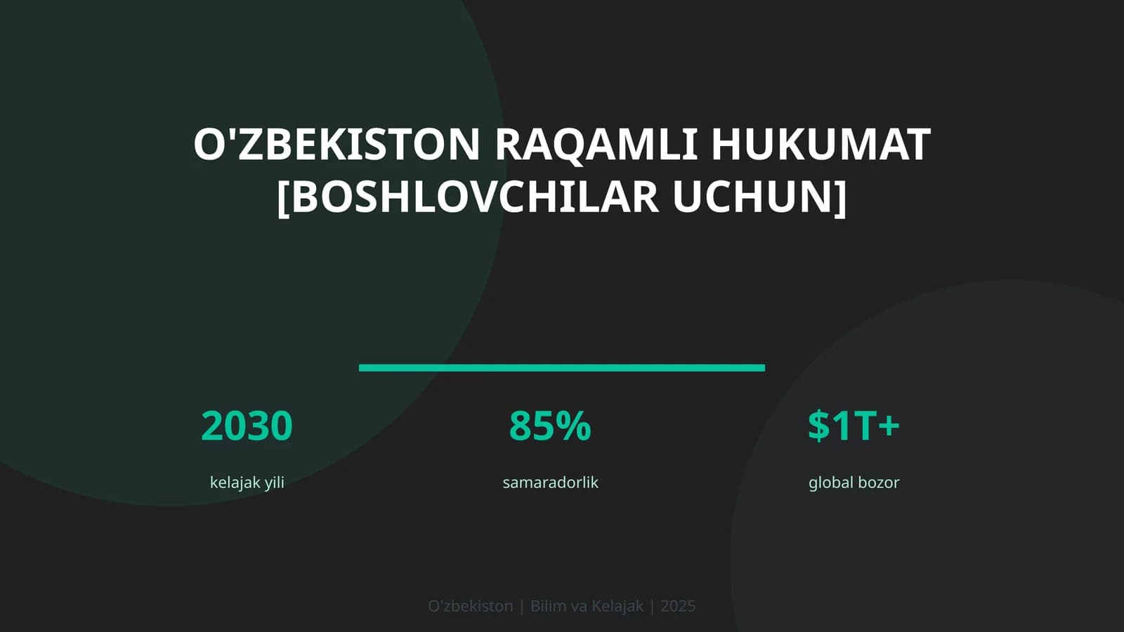 O'zbekiston raqamli hukumat [boshlovchilar uchun]