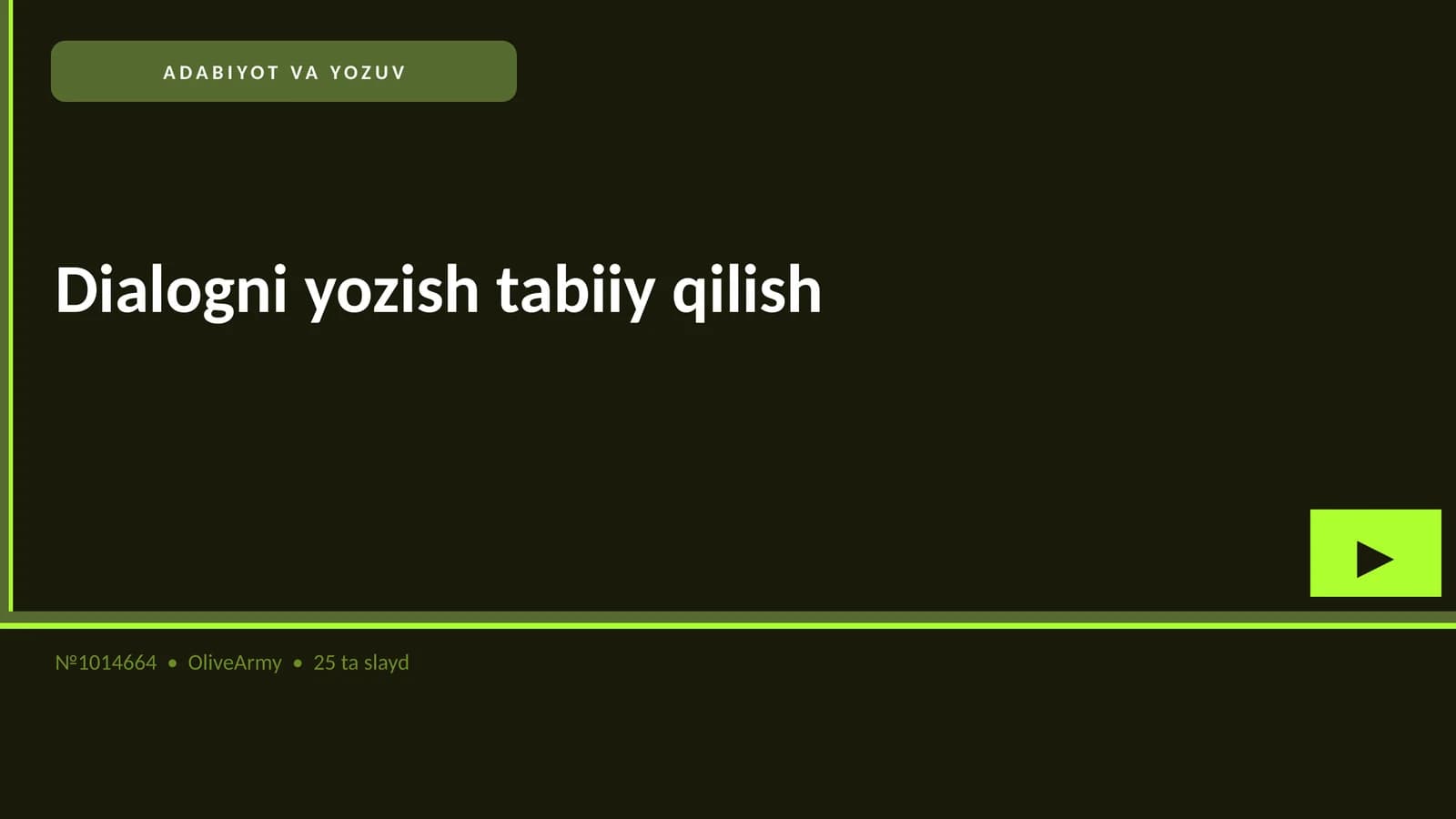 ADABIYOT VA YOZUV