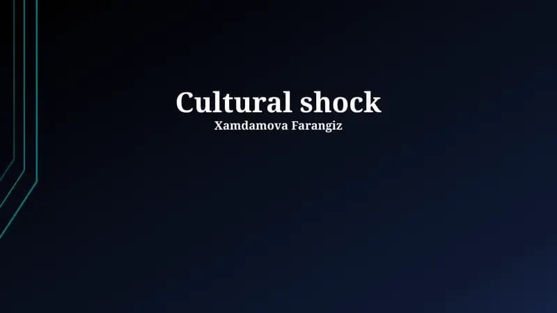 Cultural Shock