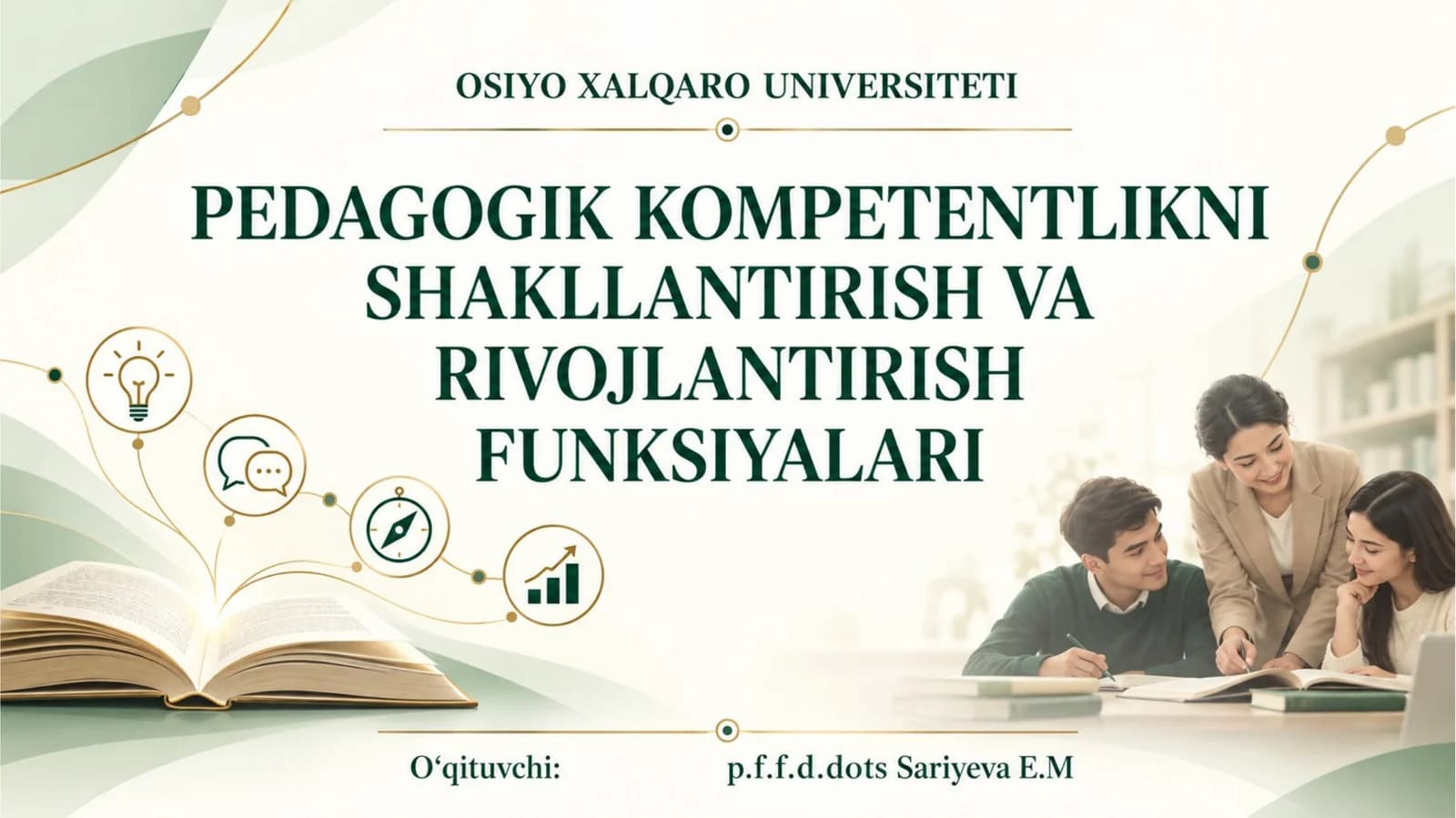Pedagogik kompitentlikni shakllantirish