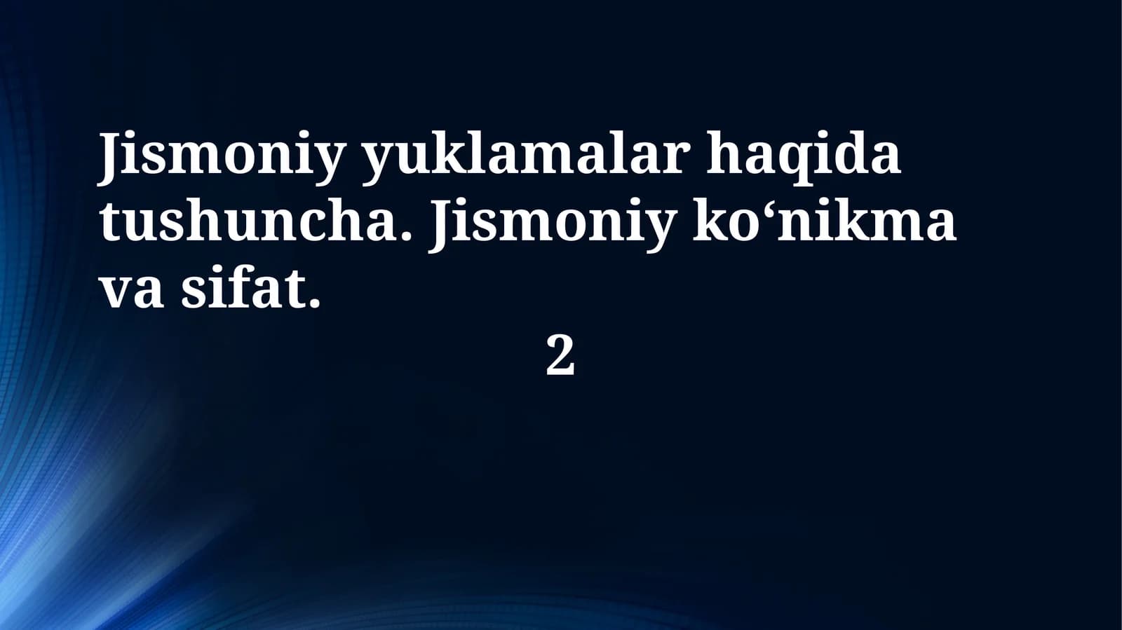 Jismoniy faollik va jismoniy mashqlar