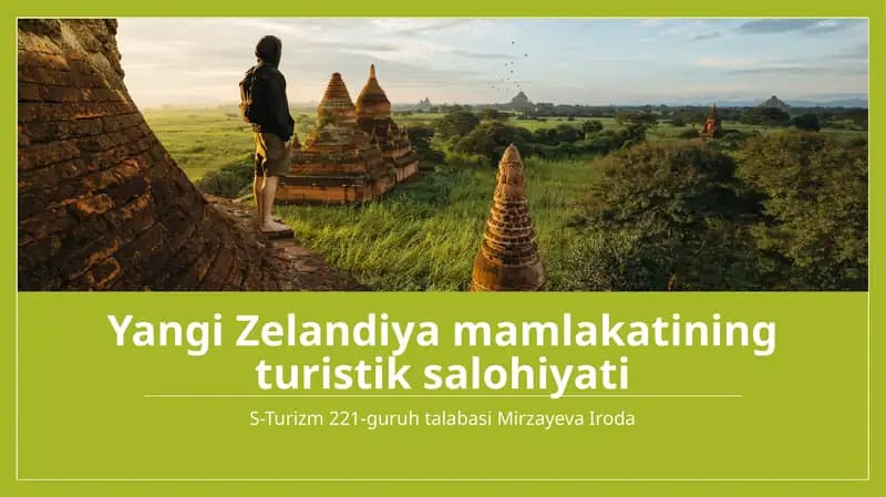 Yangi Zelandiya Turizm Geografiyasi
