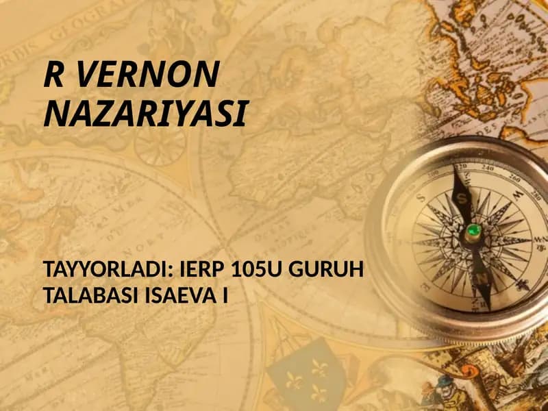 R VERNON NAZARIYASI