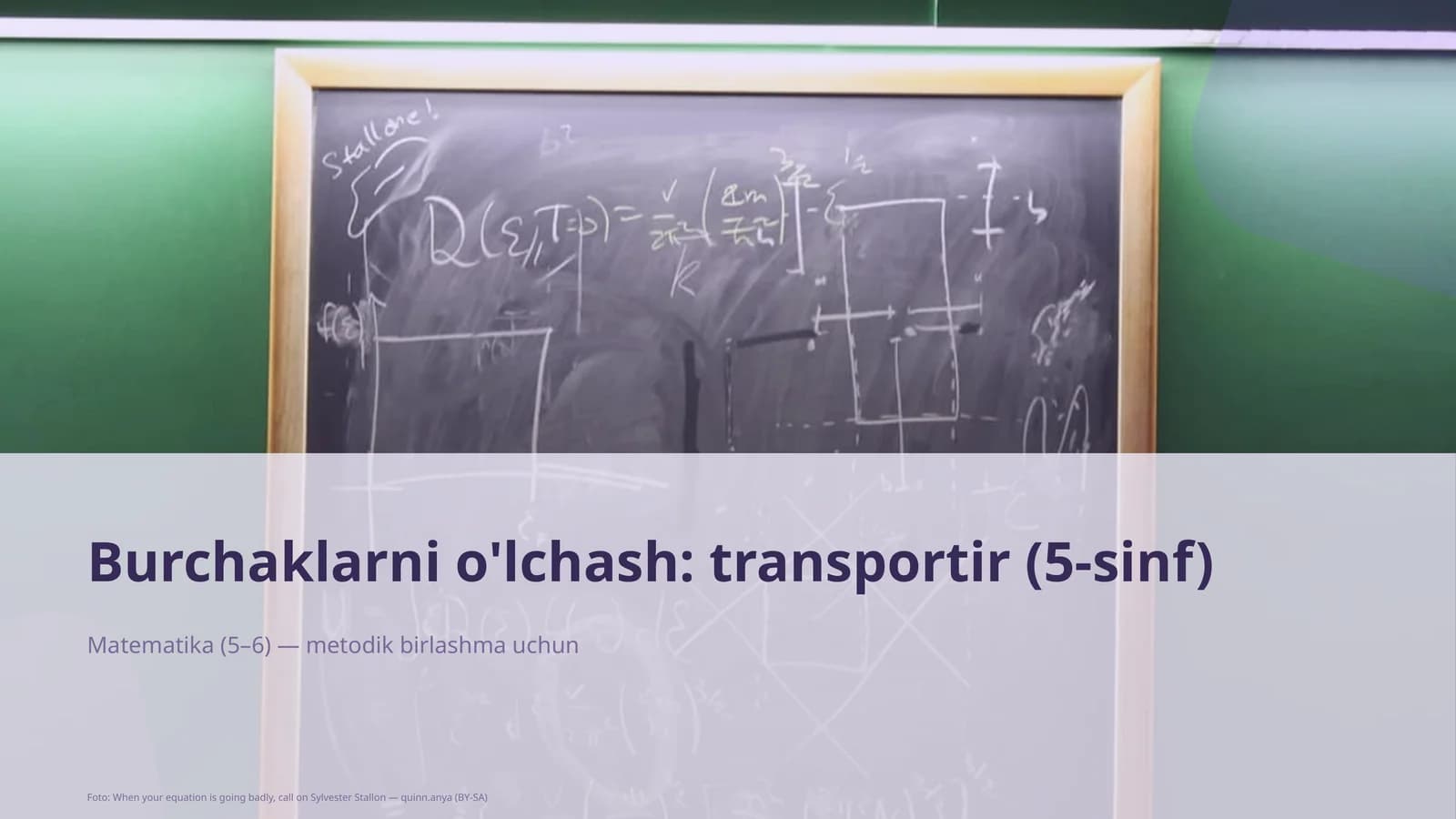 Burchaklarni o'lchash: transportir (5-sinf)