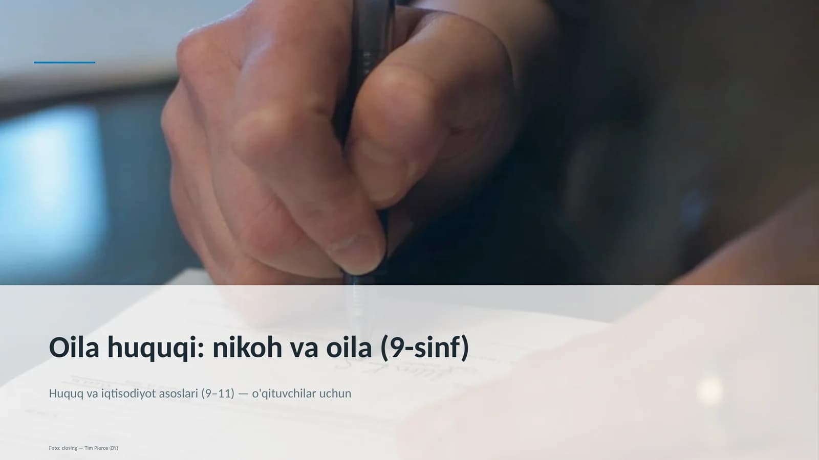 Oila huquqi: nikoh va oila (9-sinf)