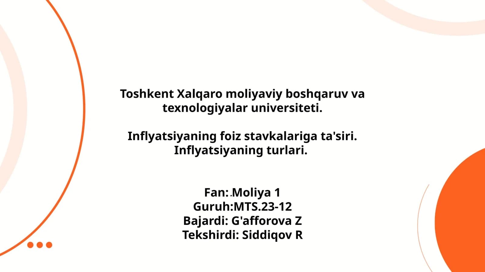 Inflyatsiyaning foiz stavkalariga ta'siri va turlari