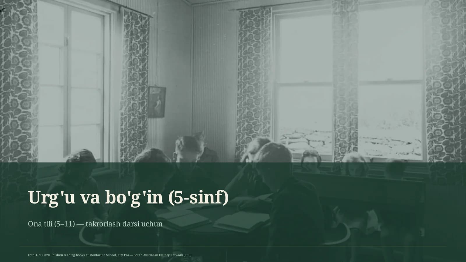 Urg'u va bo'g'in (5-sinf)
