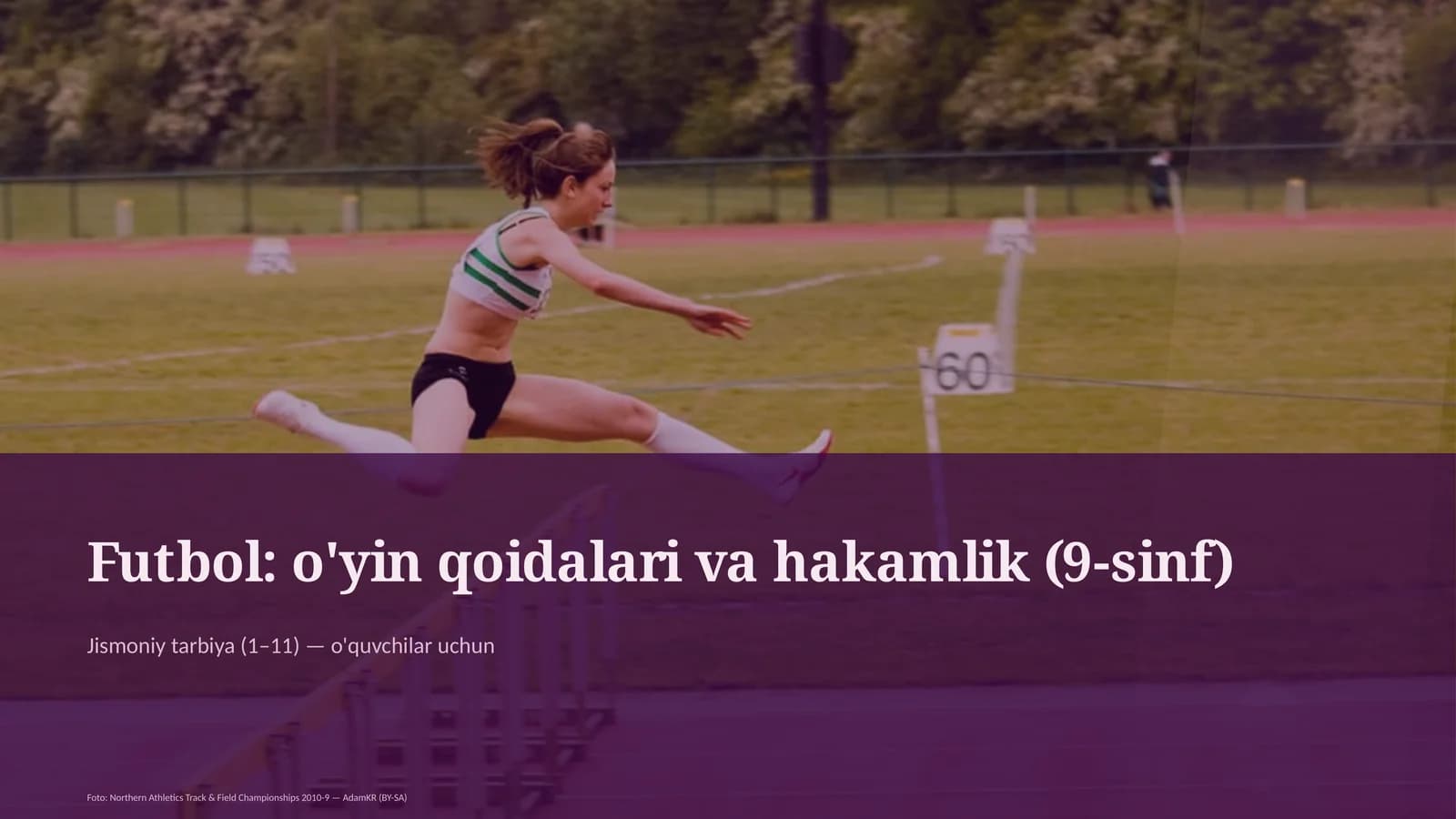 Futbol: o'yin qoidalari va hakamlik (9-sinf)