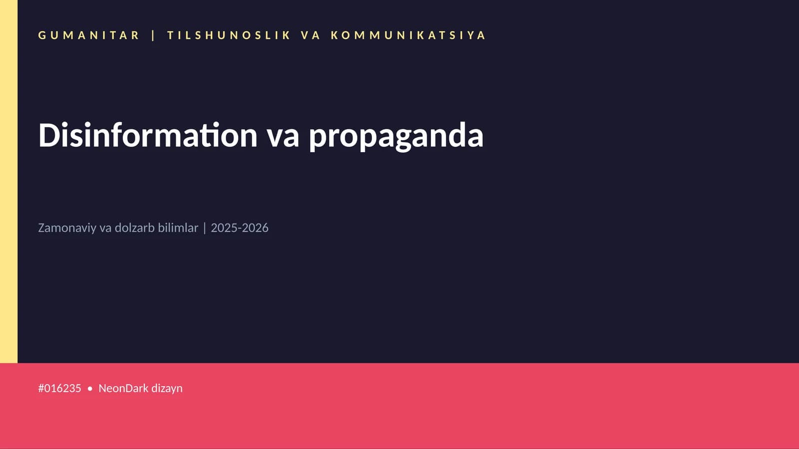 Disinformation va propaganda